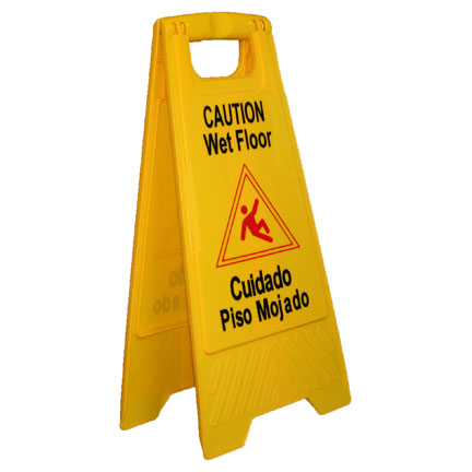 Sign 24&quot; Wet Floor Yellow