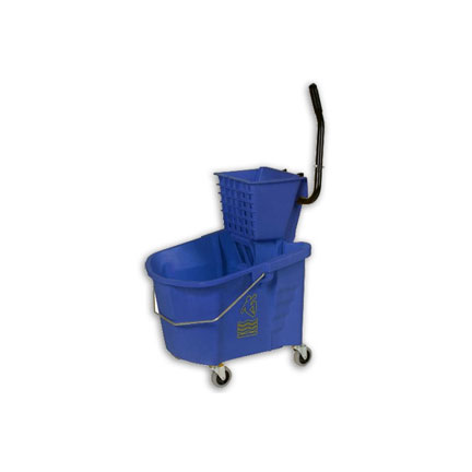 Mop Bucket 35 Qt COMBO BLUE SplashGuard SidePress Wringer