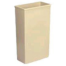 Wall Hugger Trash Can 8322BE BEIGE 19.75&quot;Wx11.5&quot;Dx30.5&quot;H