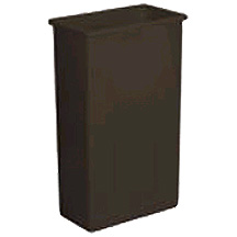 Wall Hugger Trash Can 8322BN BROWN 19.75&quot;Wx11.5&quot;Dx30.5&quot;H