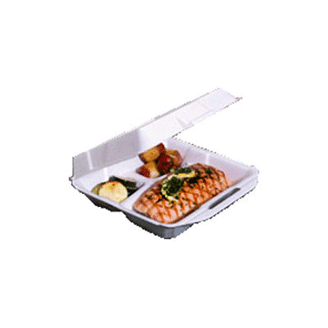 Carryout Foam 3 Comp TRAY 200